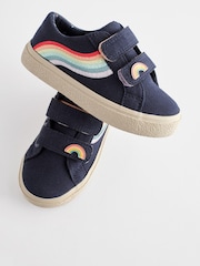 Navy Blue Wide Fit (G) Rainbow Trainers - Image 3 of 6