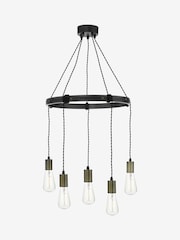 Dar Lighting Brown Ivan 5 Light Ceiling Light Pendant - Image 1 of 4