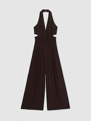Reiss Lainey Halterneck Pleated Wide-Leg Jumpsuit - Bild 2 von 7