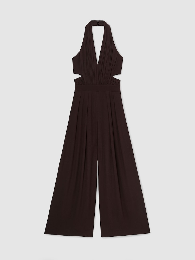 Reiss Lainey Halterneck Pleated Wide-Leg Jumpsuit - Bild 2 von 7 Reiss Lainey Halterneck Pleated Wide-Leg Jumpsuit - Bild 2 von 7