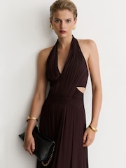 Reiss Lainey Halterneck Pleated Wide-Leg Jumpsuit - Bild 5 von 7