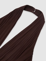 Reiss Lainey Halterneck Pleated Wide-Leg Jumpsuit - Bild 7 von 7
