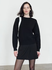 French Connection Black Davan Bow Aplique Jumper - Image 3 of 7