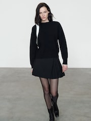French Connection Black Davan Bow Aplique Jumper - Image 5 of 7