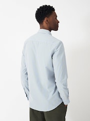 Crew Clothing Blue Slim Fit Peached Poplin Tattersall 100% Cotton Shirt - Image 2 of 5