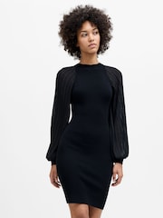 French Connection Black Krista Organza Ruffle Dress - Image 3 of 6