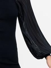 French Connection Black Krista Organza Ruffle Dress - Image 4 of 6