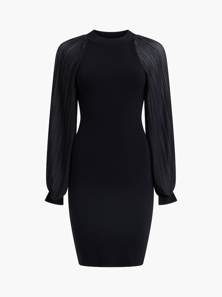 French Connection Black Krista Organza Ruffle Dress - Image 6 of 6 French Connection Black Krista Organza Ruffle Dress - Image 6 of 6