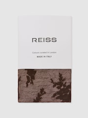 Reiss Brown Lyra Floral Patterned Sheer Tights - Image 2 of 3