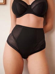 Noir - Culotte Animal imprimée en maille pour le contrôle du ventre - Image 1 de 7