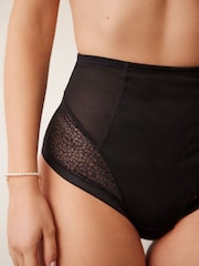 Noir - Culotte Animal imprimée en maille pour le contrôle du ventre - Image 6 de 7