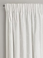 Jasper Conran London White Pencil Pleat Blackout Wiggle Embroidered Curtain - Image 4 of 4