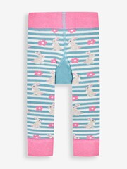 JoJo Maman Bébé Duck Egg Knitted Leggings - Image 2 of 2