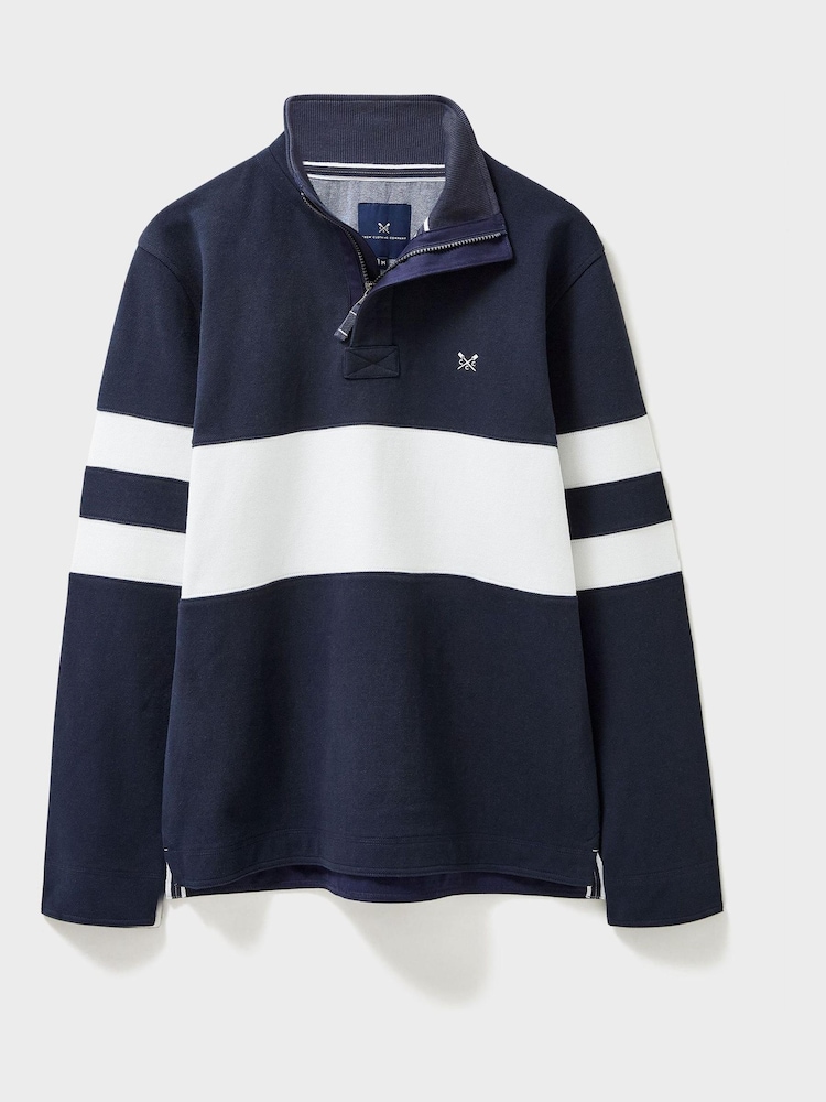 Crew Clothing Padstow Pique Sweatshirt - Image 5 of 5 Crew Clothing Padstow Pique Sweatshirt - Image 5 of 5