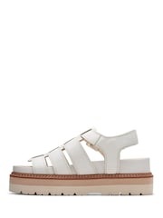 Clarks White Leather Orianna Twist Sandals - Image 2 of 6