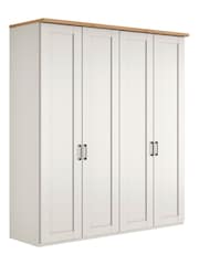 Wiemann White Truro 4 Door Wood Semi Fitted Wardrobe - Image 2 of 3