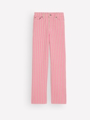 Boden Pink Stripe High Rise Column Leg Jeans - Image 6 of 6