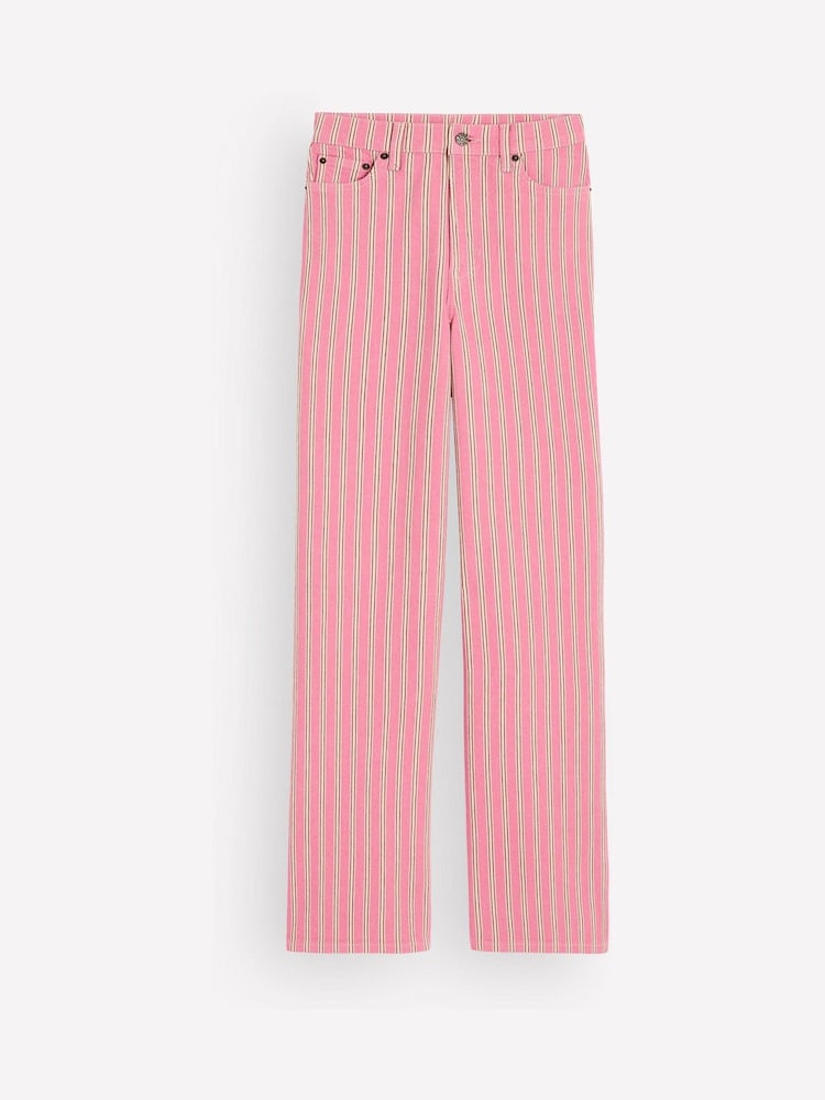 Boden Pink Stripe High Rise Column Leg Jeans - Image 6 of 6 Boden Pink Stripe High Rise Column Leg Jeans - Image 6 of 6