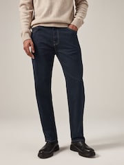 Indigo modra sprana - Enotni - Klasične elastične kavbojke Straight Fit - Slika 1 iz 10