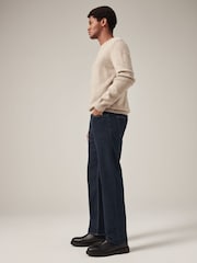 Indigo modra sprana - Enotni - Klasične elastične kavbojke Straight Fit - Slika 3 iz 10