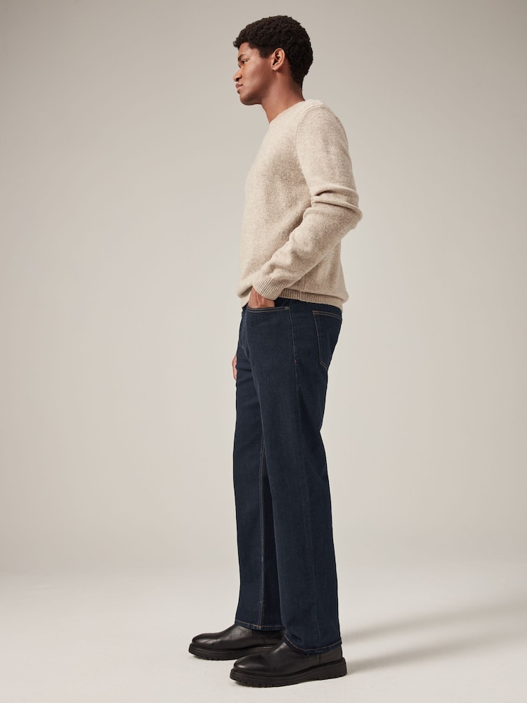 Bleu indigo rincé - Lit 1 place - Straight Fit Classic Jeans extensibles - Image 3 of 10
