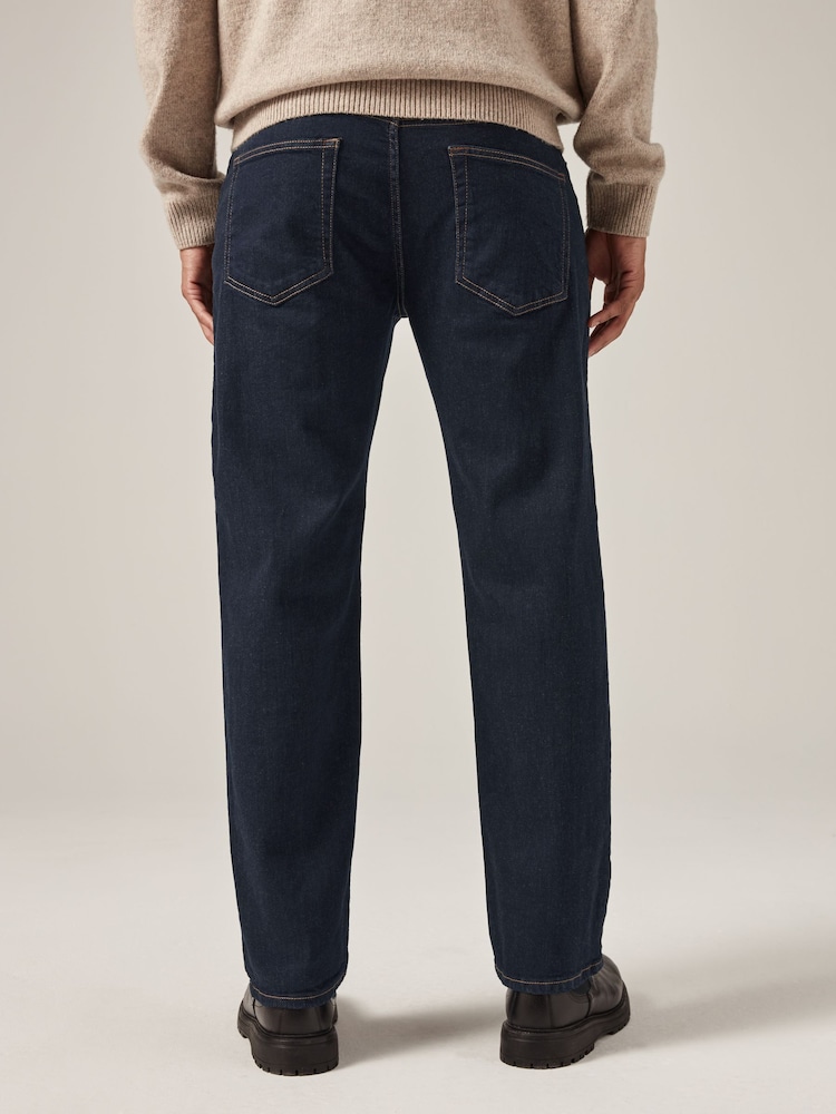 Bleu indigo rincé - Lit 1 place - Straight Fit Classic Jeans extensibles - Image 4 of 10