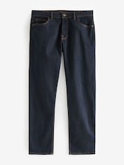 Indigo modra sprana - Enotni - Klasične elastične kavbojke Straight Fit - Slika 6 iz 10
