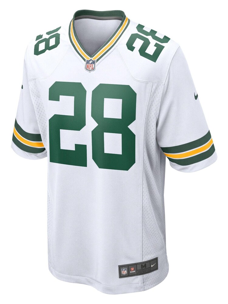 Nike White NFL Green Bay Packers Game Road Jersey - AJ Dillon Youth - Image 2 of 3