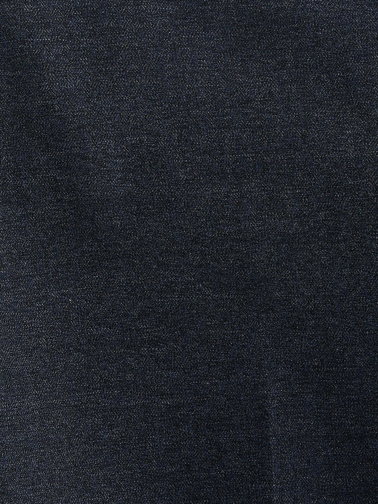 Navy Blue Slim Fit Herringbone Suit Trousers - Image 7 of 7