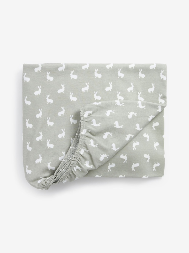 The Little Tailor 2 Pack White 100% Cotton Baby Fitted Jersey Cot Sheets - Image 4 of 8