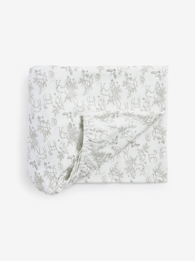 The Little Tailor 2 Pack White 100% Cotton Baby Fitted Jersey Cot Sheets - Image 5 of 8