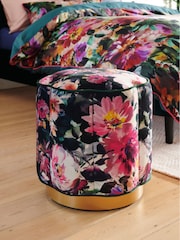 Clarke & Clarke Tahiti Fuchsia Pink Viola Stool - Image 1 of 4