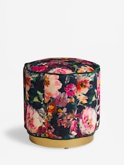 Clarke & Clarke Tahiti Fuchsia Pink Viola Stool - Image 2 of 4