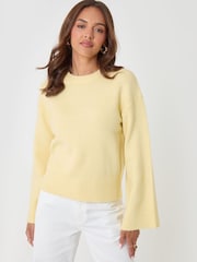 Threadbare Yellow Relaxed Fit Crew Neck Jumper - Image 2 of 5