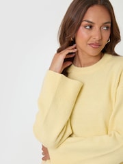 Threadbare Yellow Relaxed Fit Crew Neck Jumper - Image 5 of 5