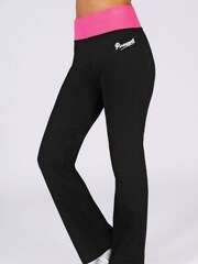 Pineapple Black Contrast Band Womens Jersey Trousers - Image 1 of 5