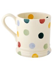 Emma Bridgewater Cream Polka Dot Half Pint Mug - Image 2 of 4