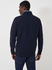 天藍 - Crew Clothing Classic Quarter Zip Sweatshirt - 圖片 2，共 6