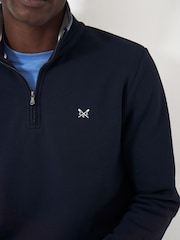 天藍 - Crew Clothing Classic Quarter Zip Sweatshirt - 圖片 4，共 6