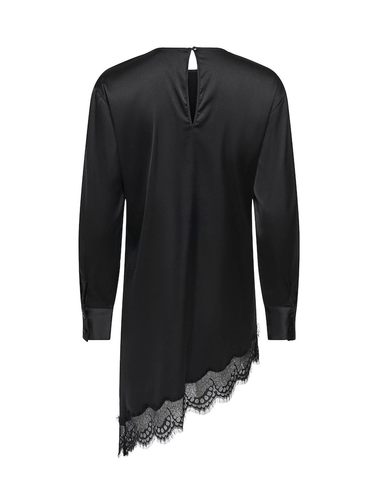 JDY Asymmetric Longline Top with Lace Trim - Imagem 6 de 6