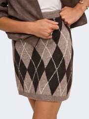 JDY Argyle Knit Mini Skirt - Bilde 1 av 6