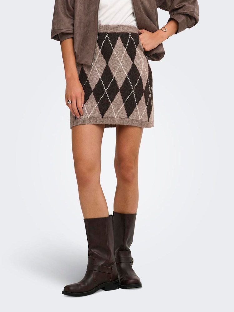 JDY Argyle Knit Mini Skirt - Bilde 2 av 6