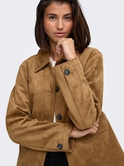 JDY Suede-Look Collared Jacket - Obrázek 1 z 6