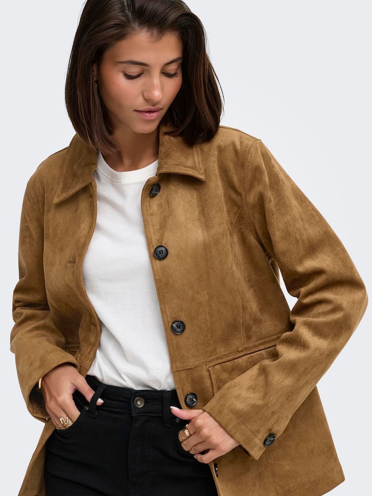 JDY Suede-Look Collared Jacket - Obrázek 2 z 6