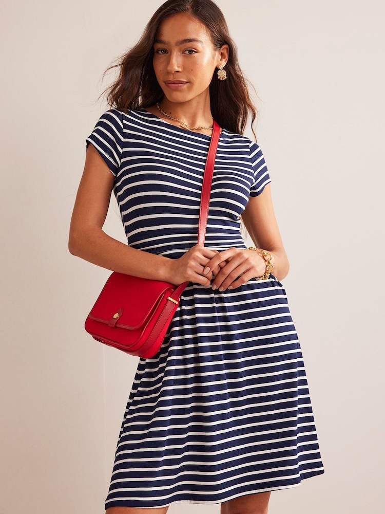 Boden Navy/White Amelie Jersey Dress - Image 3 of 5