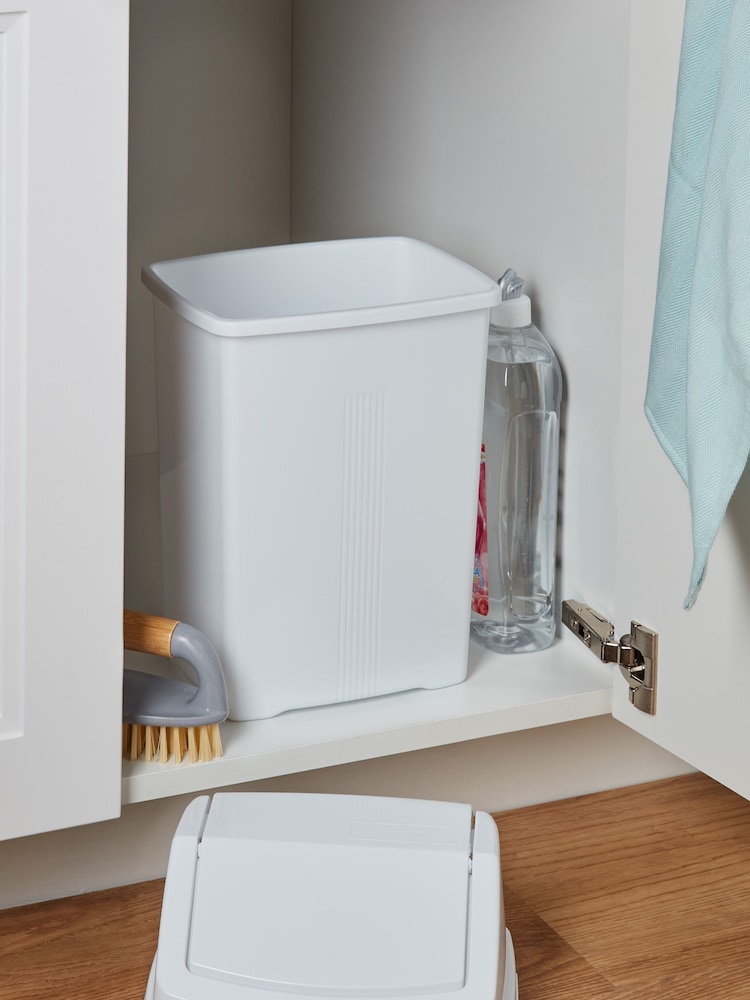 Wham White Casa 8L Plastic Swing Bin - Image 2 of 2