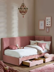 Soft Velvet Blush Kids Marlow Drawer Upholstered Frame - Image 1 of 13