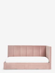 Soft Velvet Blush Kids Marlow Drawer Upholstered Frame - Image 10 of 13