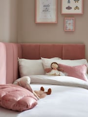 Soft Velvet Blush Kids Marlow Drawer Upholstered Frame - Image 2 of 13
