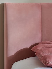 Soft Velvet Blush Kids Marlow Drawer Upholstered Frame - Image 3 of 13